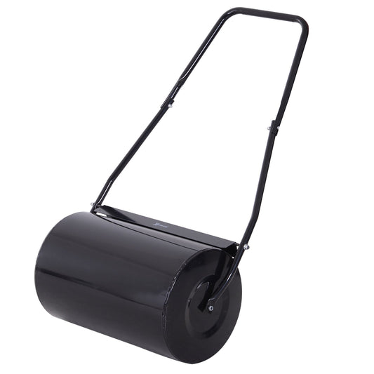 Lawn Roller, Steel, 50Lx32Wx105H cm-Black