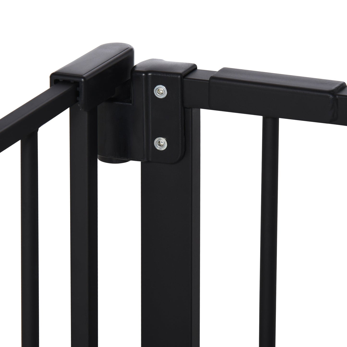 Pet Safety Gate Retractable Divider Home w/ 3 Extensions and Adjustable Screws