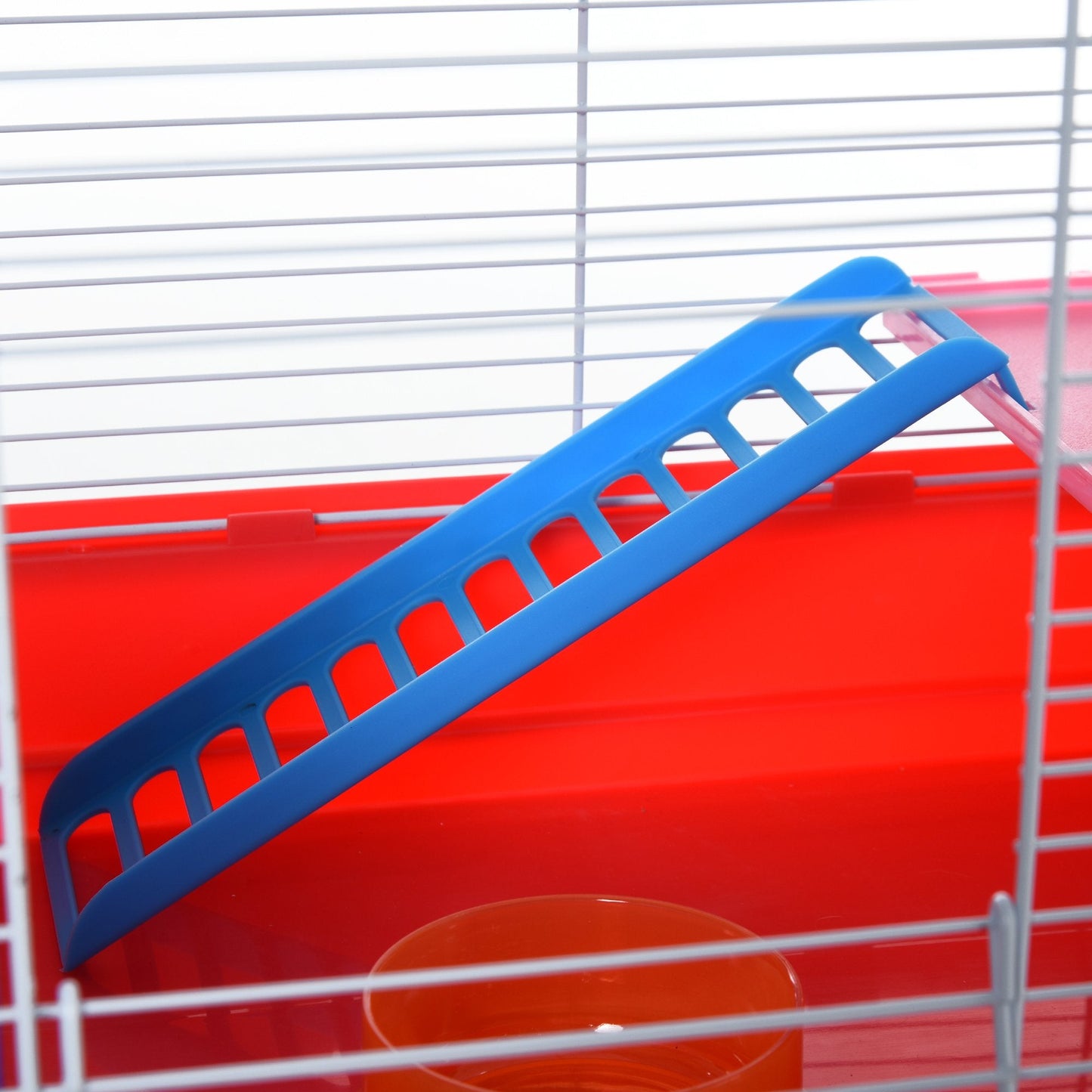 Dwarf Hamster Metal Cage w/ Tunnels Blue