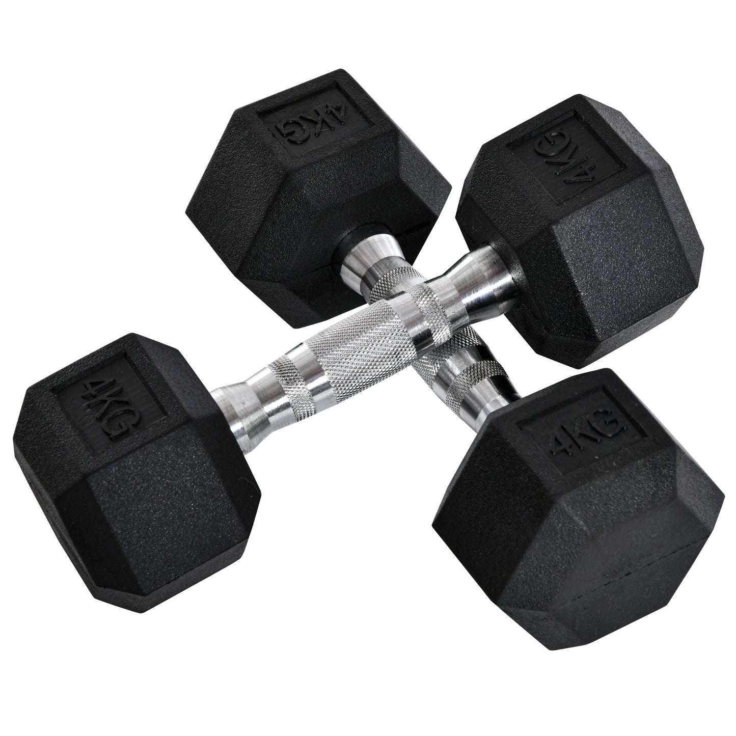 2x4kg Rubber Dumbbell Sports Hex Weights Sets Home Gym Fitness Dumbbell Kit