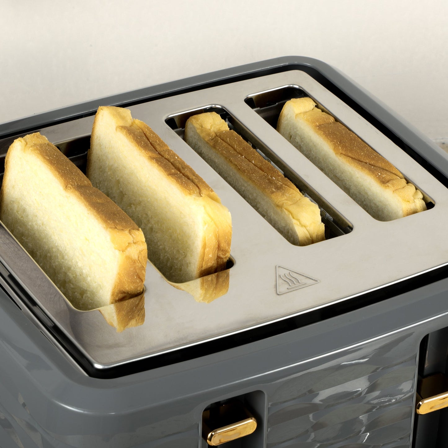 Kettle and Toaster Sets, 1600W 1.7L Rapid Boil Kettle & 4 Slice Toaster W/7 Browning Controls, Defrost, Reheat and Crumb Tray, Otter thermostat, Grey