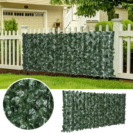 Artificial Leaf Screen Panel, 2.4x1 m-Dark Green