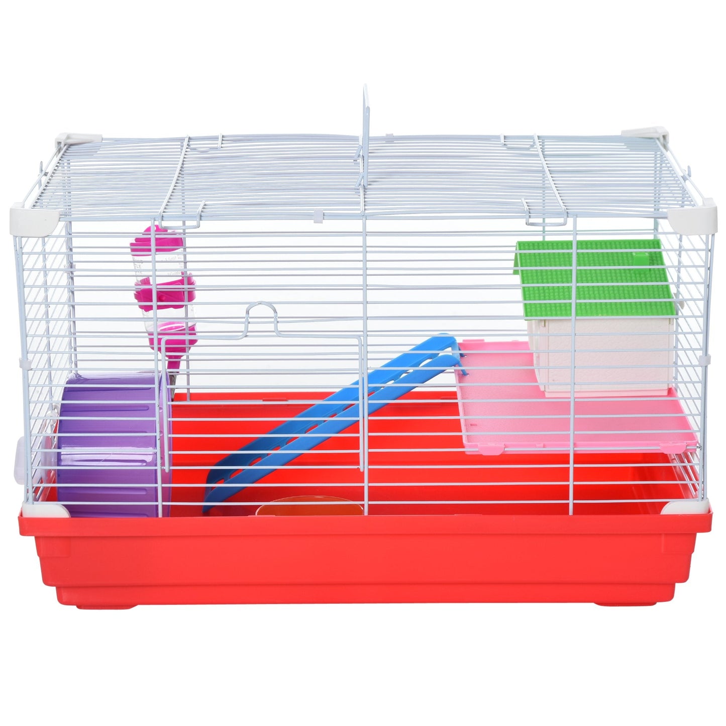 Dwarf Hamster Metal Cage w/ Tunnels Blue