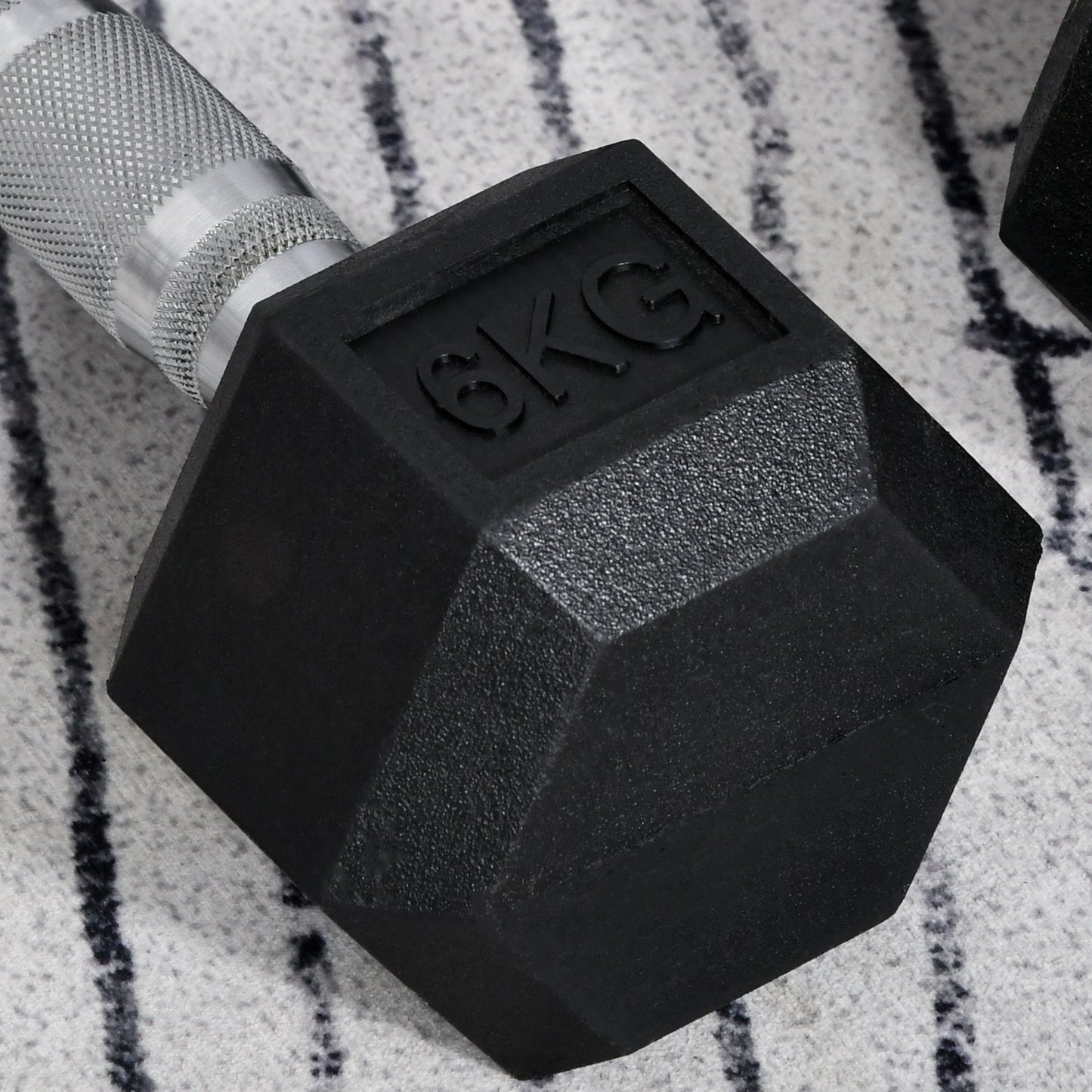 Hex Rubber Dumbbells Set Weight Lifting Equipment Fitness 2x6kg