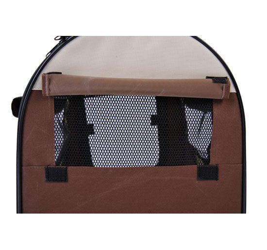 Folding Fabric Soft Pet Crate, 46Lx36Wx41H cm-Brown