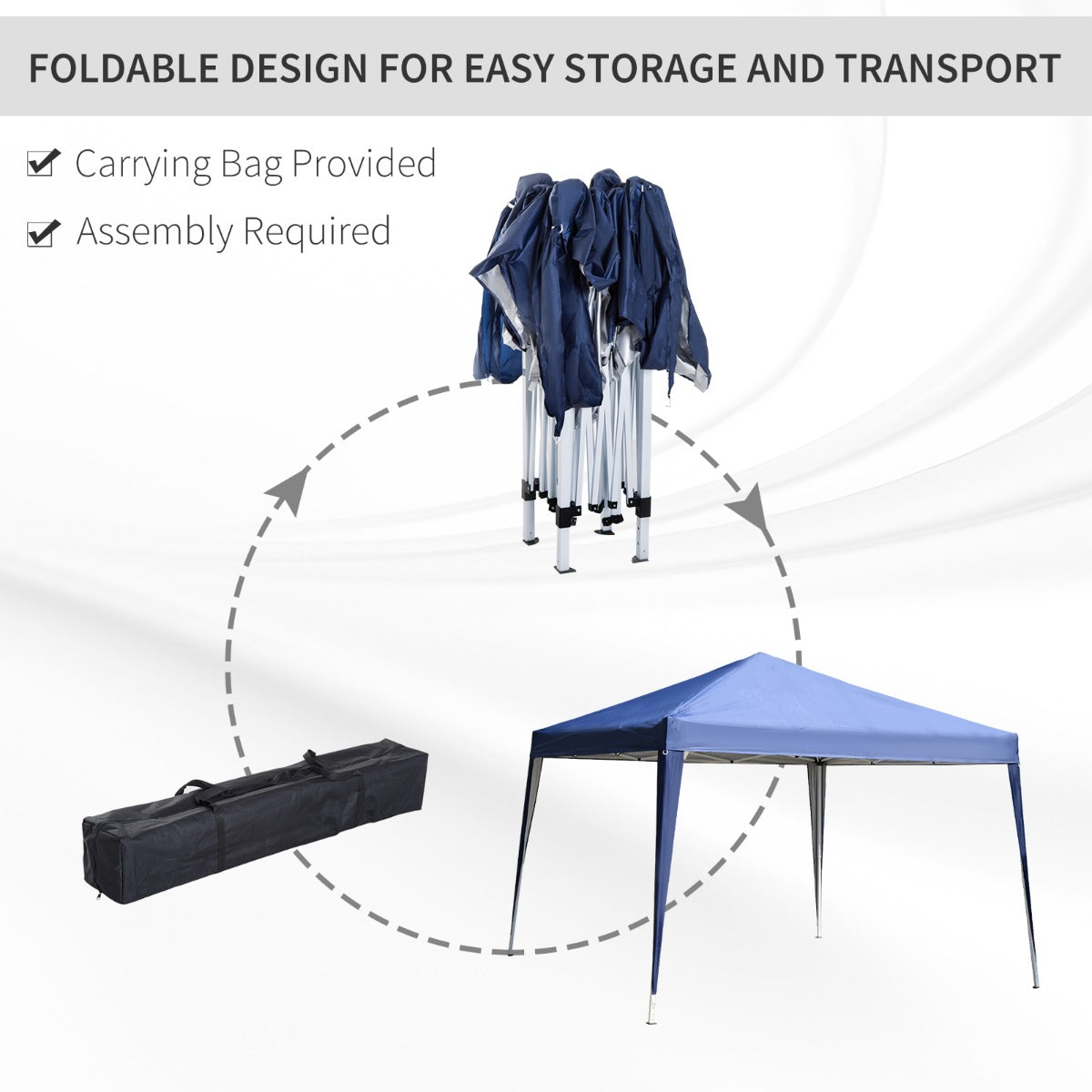 3 x 3 meter Garden Heavy Duty Pop Up Gazebo Marquee Party Tent Folding Wedding Canopy-Blue