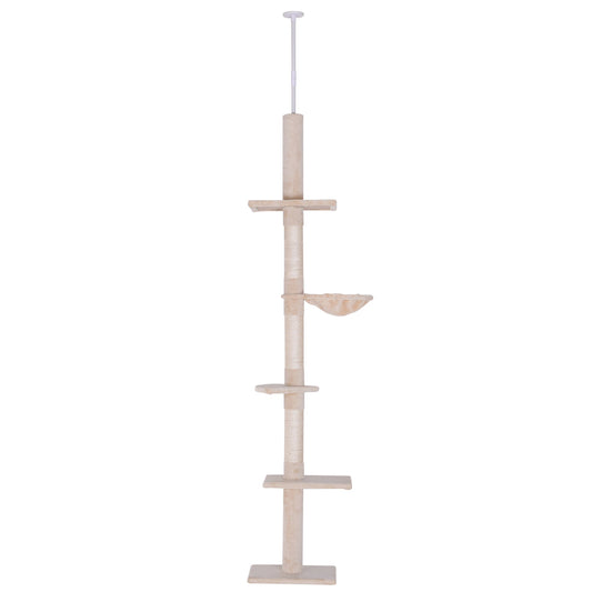 230-260cm Cat Climbing Tree 5-Tier Kitty Activity Center Scratching Post