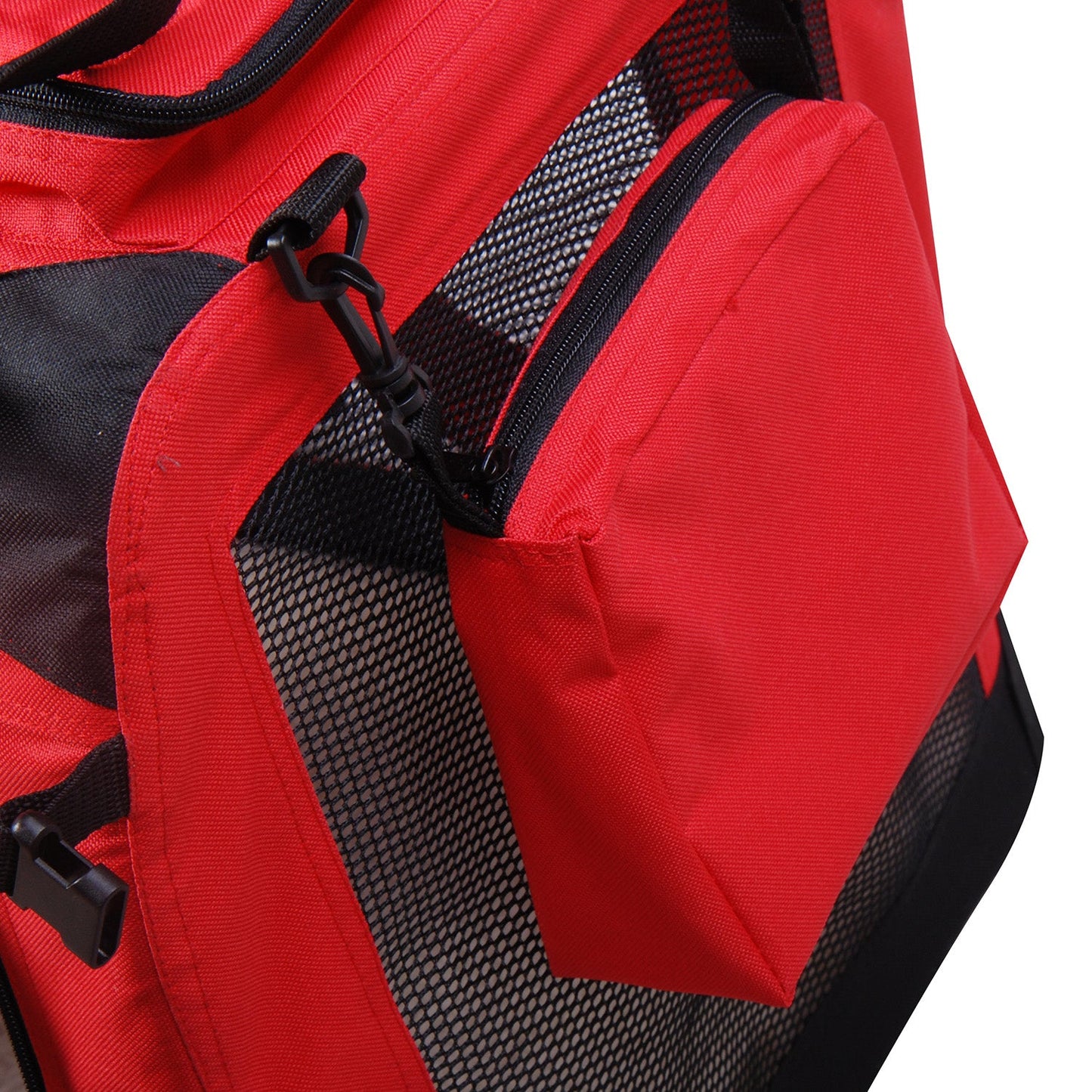 Small Pets PVC Oxford Cloth Travel Carrier w/ Mesh Windows Red