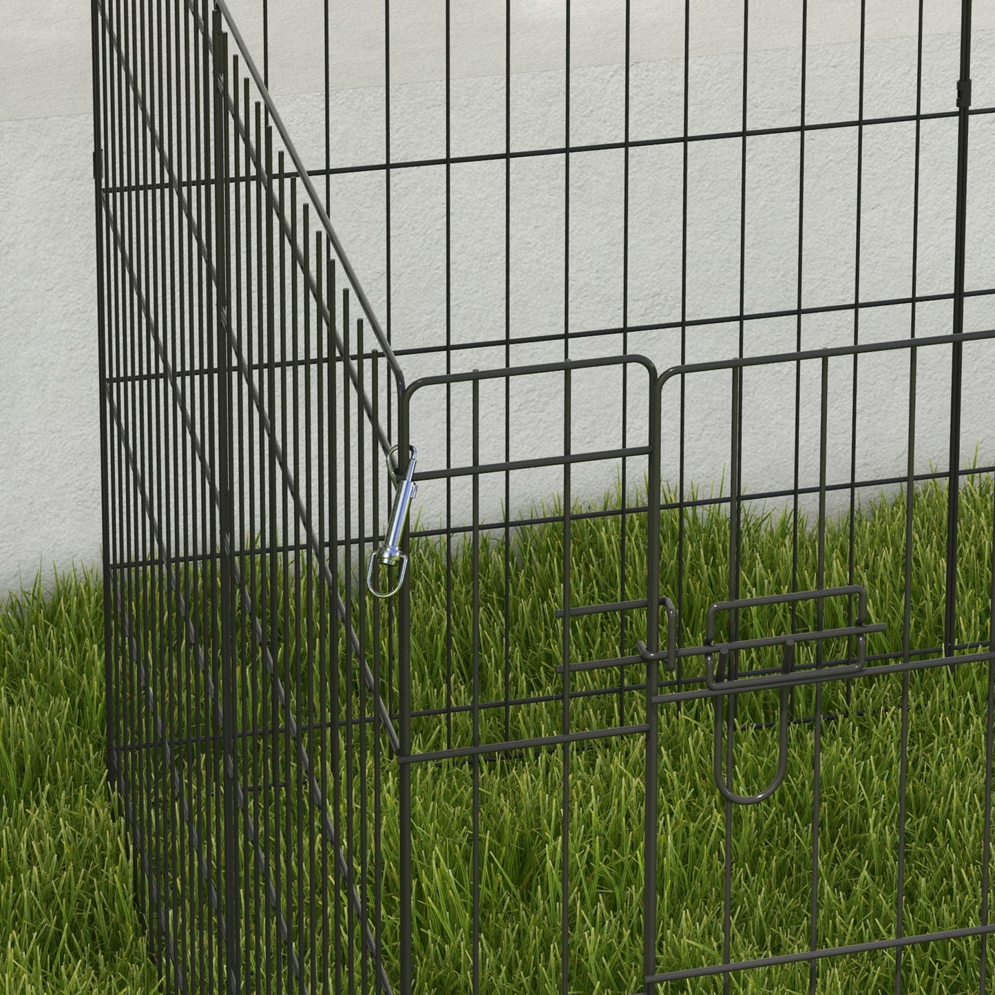 8 Panel DIY Dog Pen with Door for Dogs, Small Animals, Indoor/Outdoor Use, 76cm High