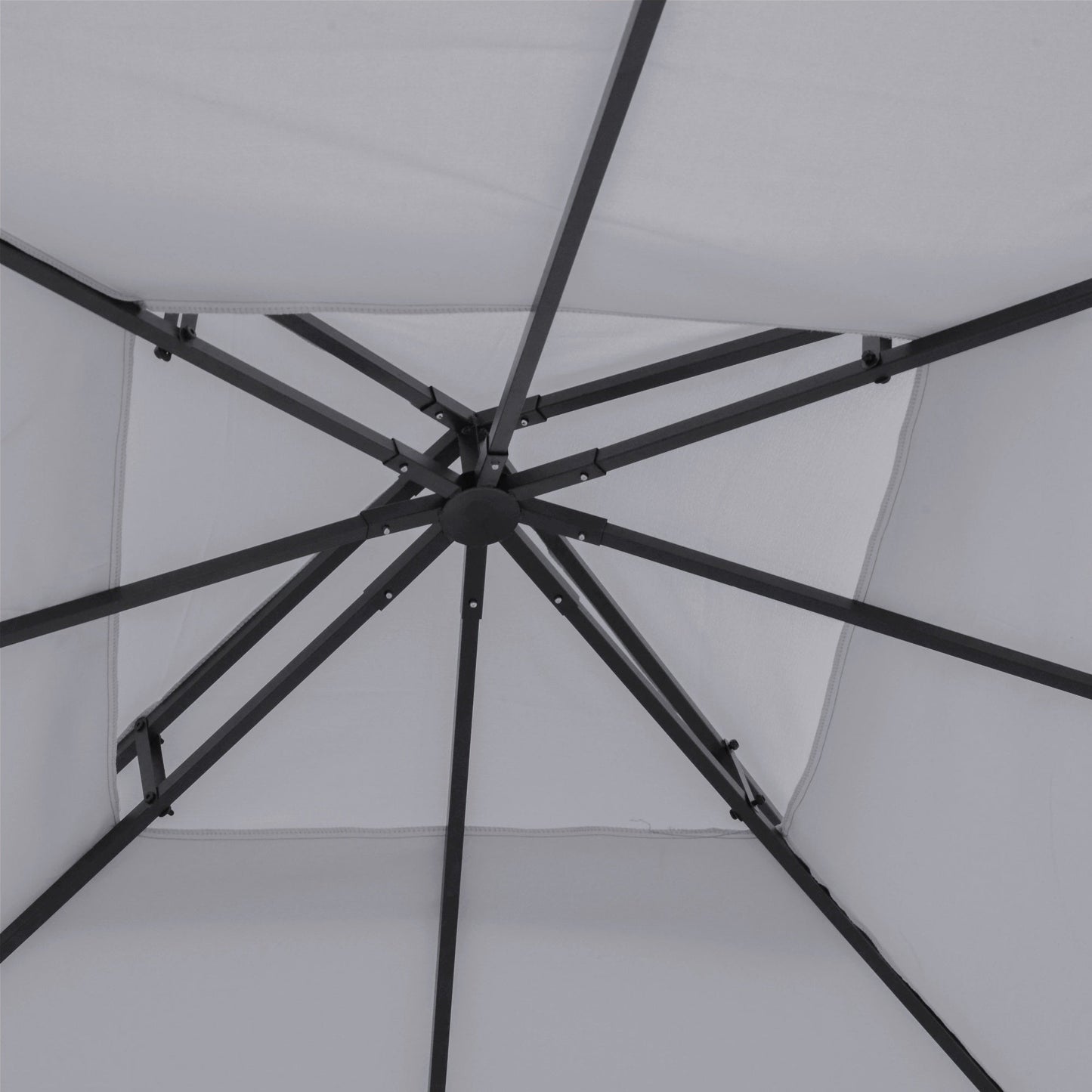 3(m) Gazebo Top Cover Double Tier Canopy Replacement Pavilion Roof Light Grey