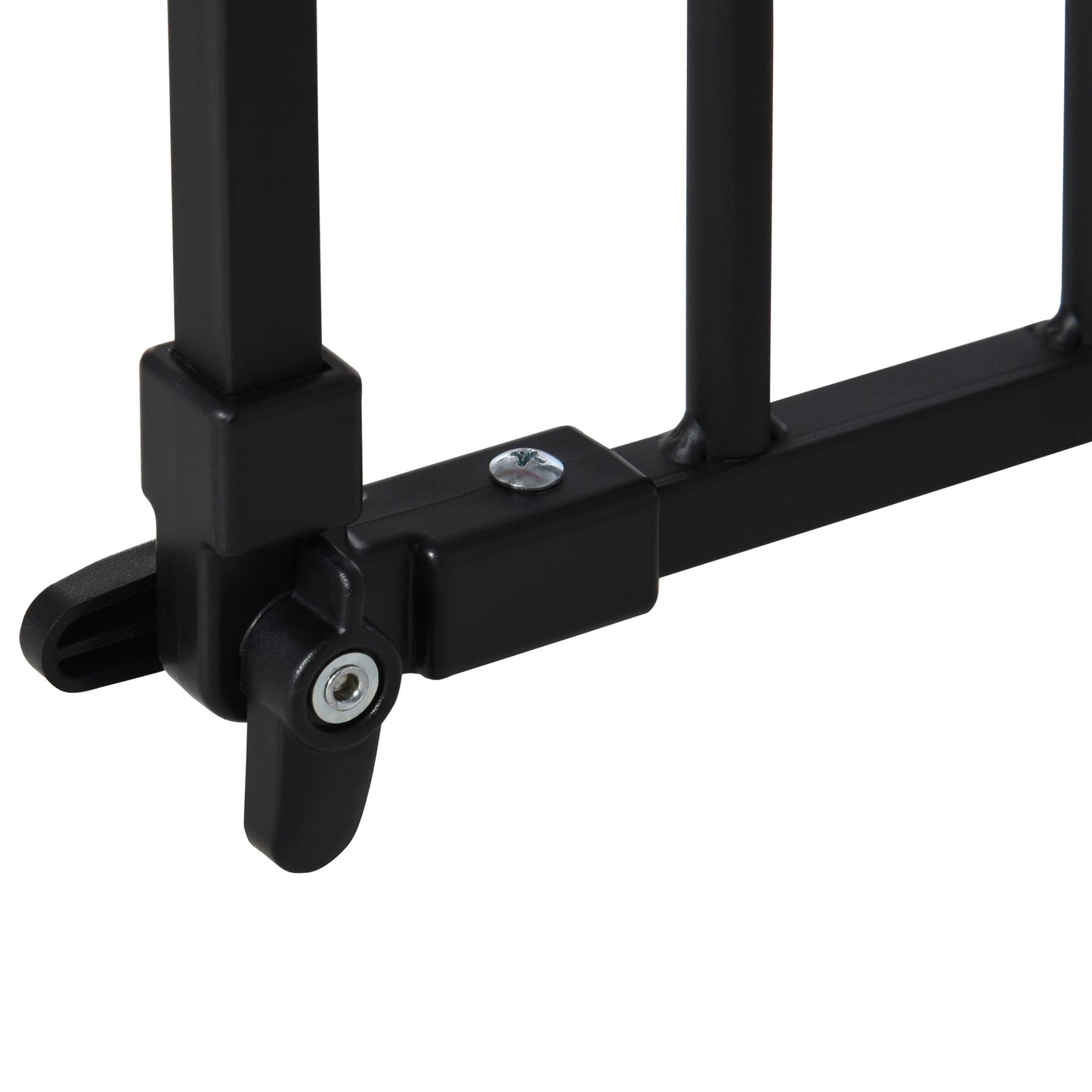 Pet Safety Gate Retractable Divider Home w/ 3 Extensions and Adjustable Screws