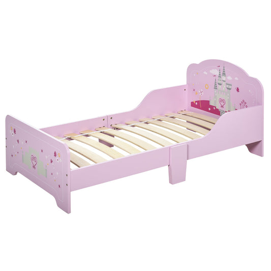 MDF Kids Castle Design Kids Single Bed Pink