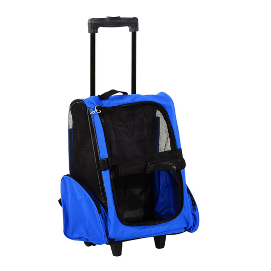 Pet Travel Stroller, Steel Wire Frame-Blue