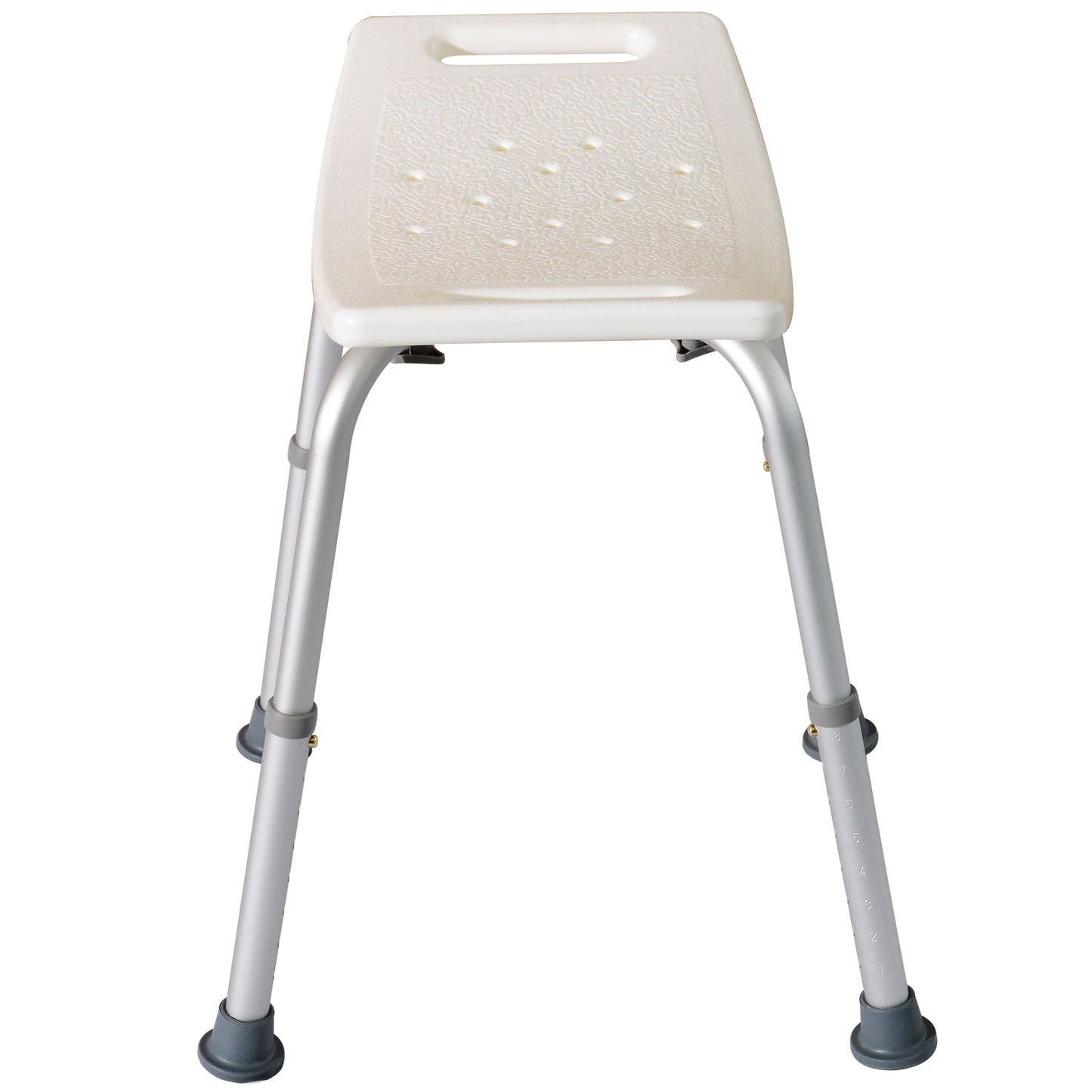 Plastic Non-Slip Portable Bathroom Stool White