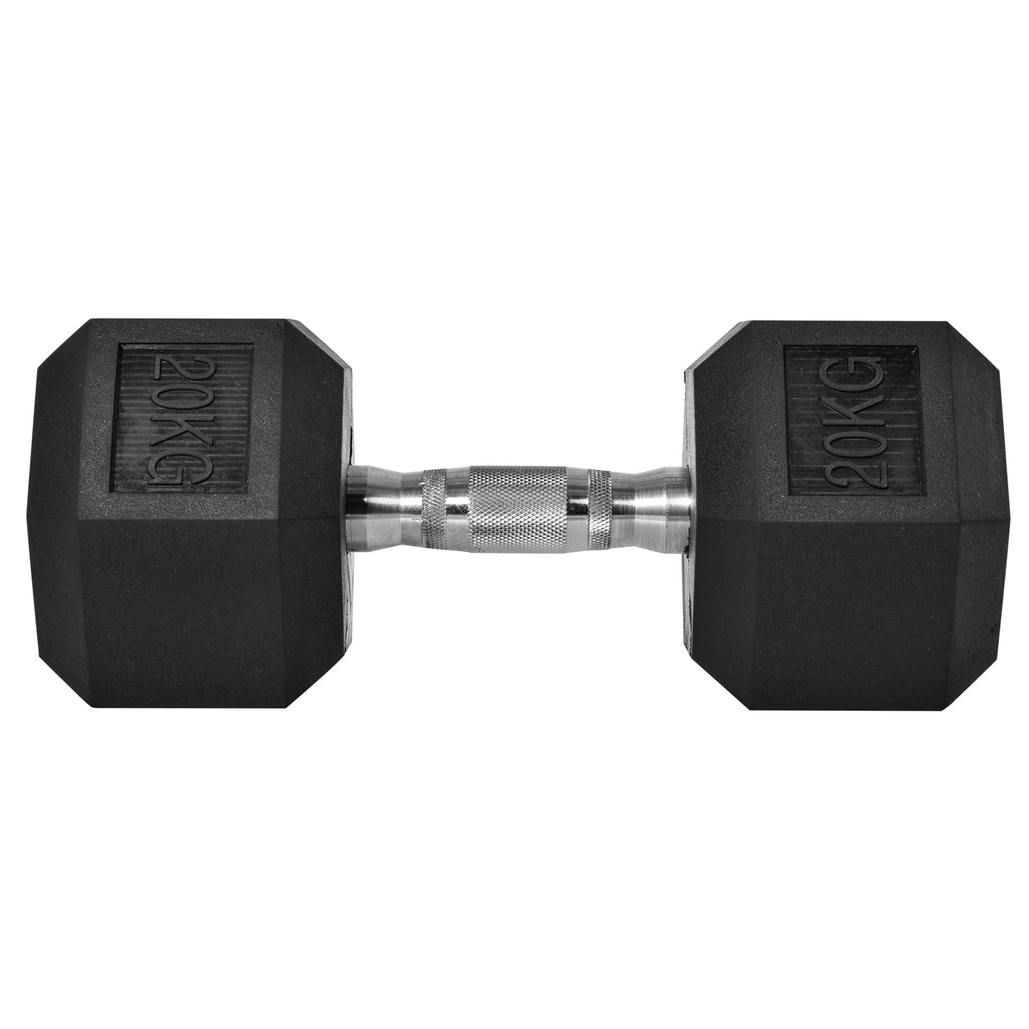 20KG Single Rubber Hex Dumbbell Portable Hand Weights Dumbbell Home Gym