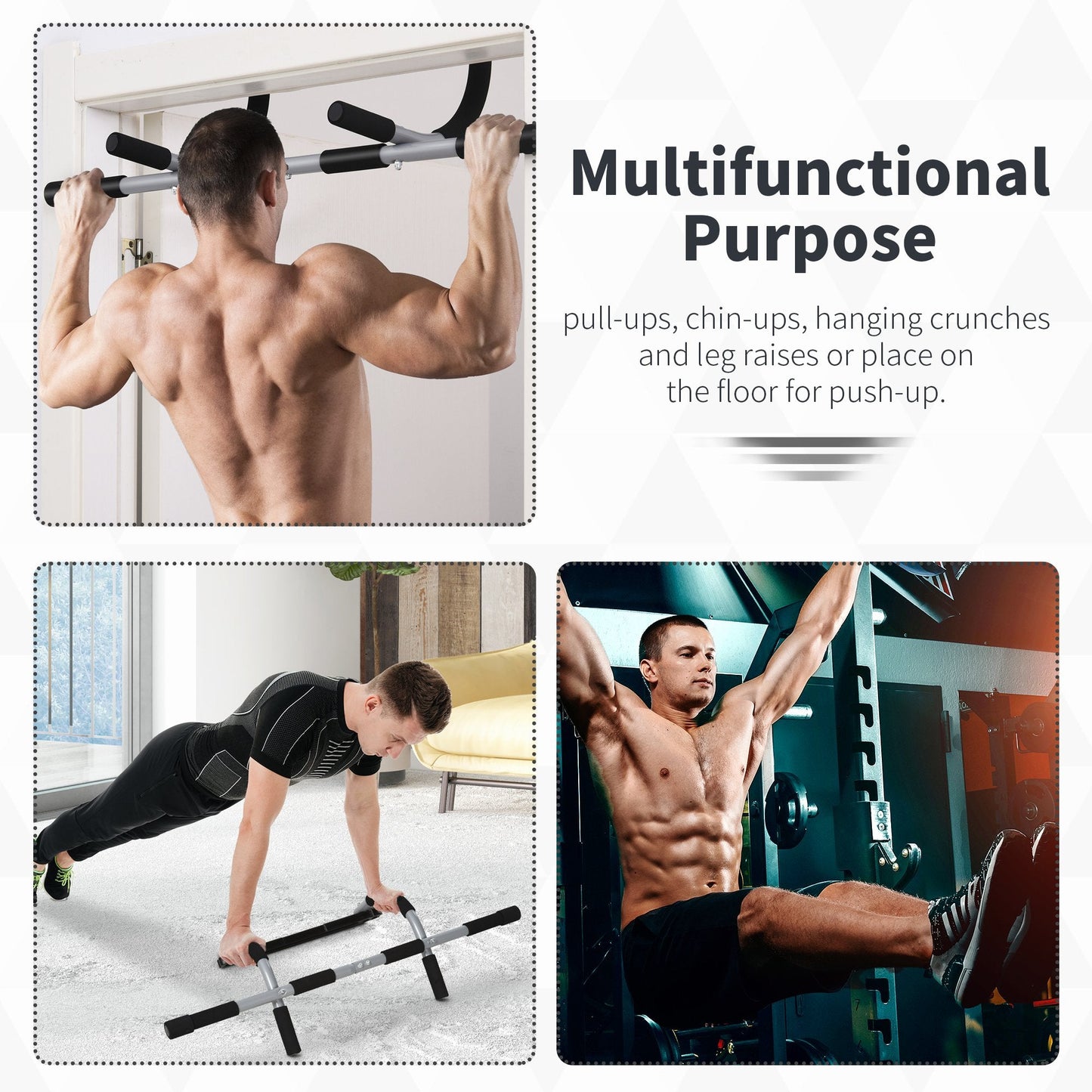 Pull-Up Bar Indoor Home Fitness Doorway Horizontal Bar Gym Upper Body Workout