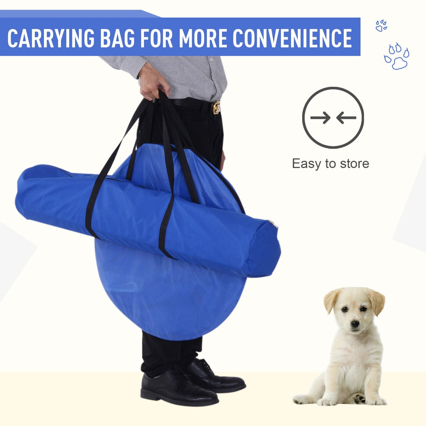 Adjustable Pet Agility Training Set-Blue/Yellow
