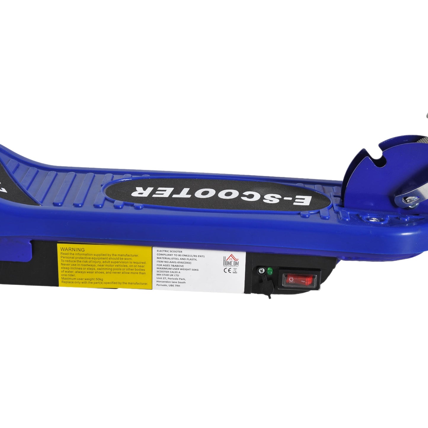 Folding Kids Electric Scooter Ride on Toy, Age 7-14-Blue/Black