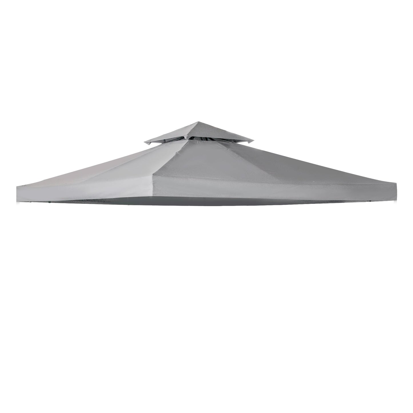 3(m) Gazebo Top Cover Double Tier Canopy Replacement Pavilion Roof Light Grey