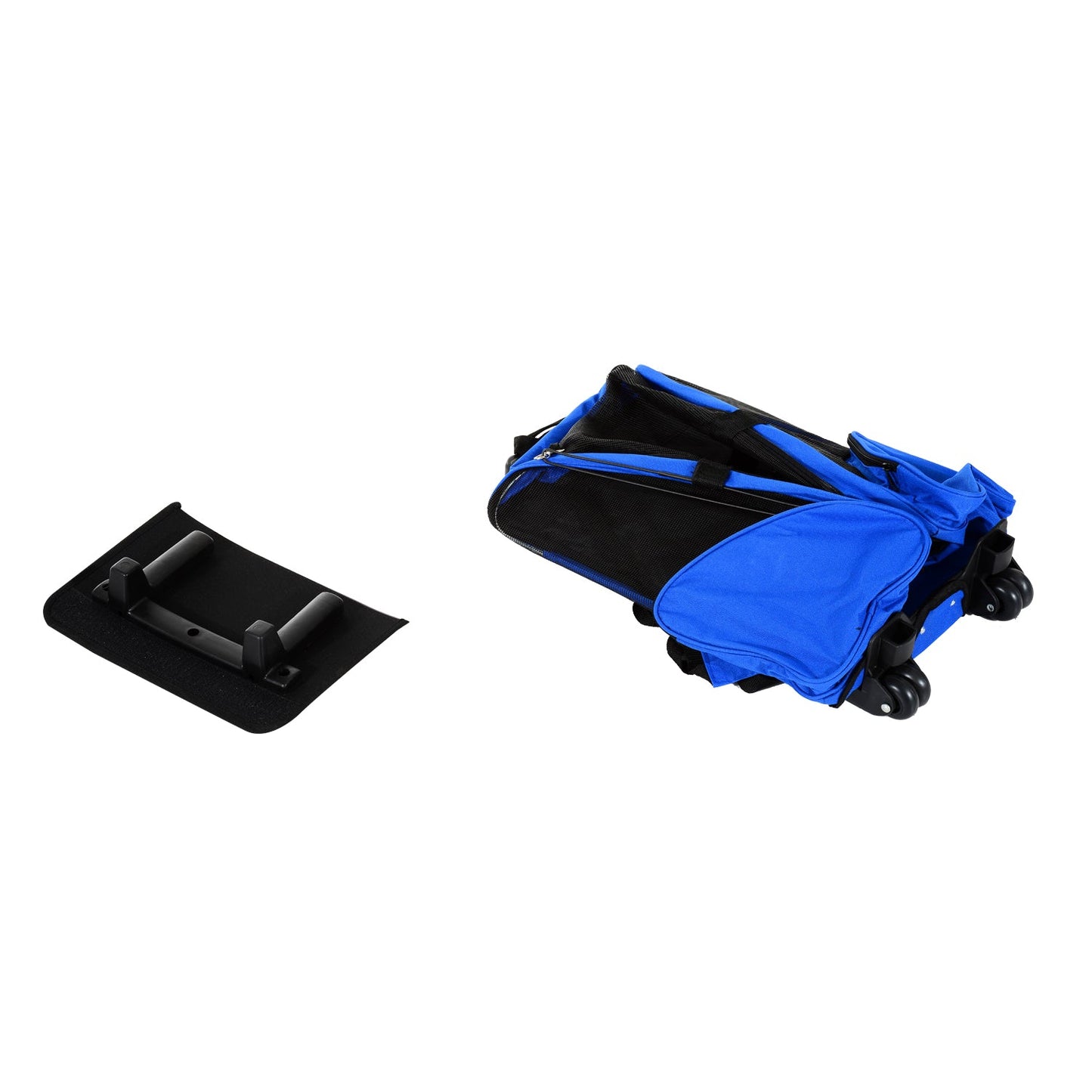 Pet Travel Stroller, Steel Wire Frame-Blue