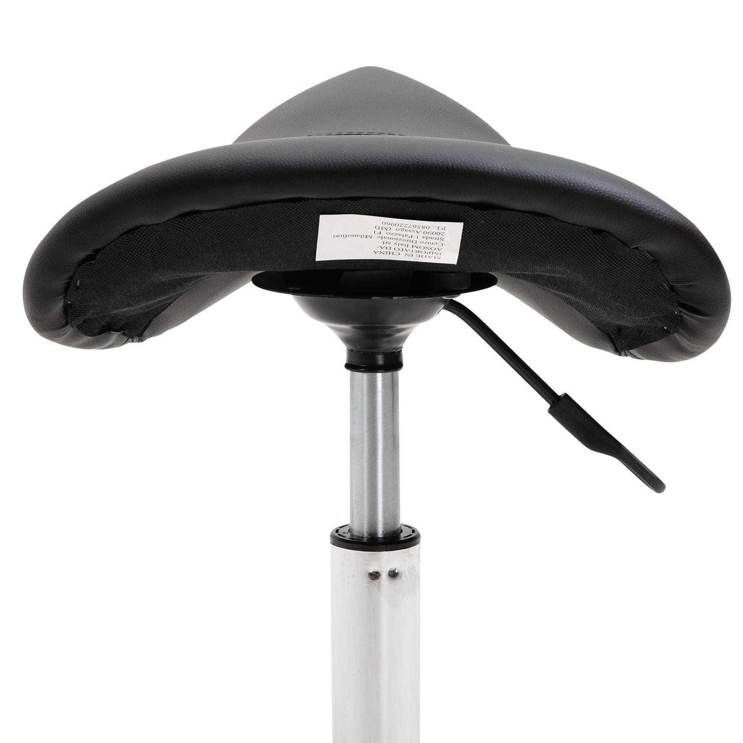 PU Leather Height Adjustable Swivel Salon Stool Black