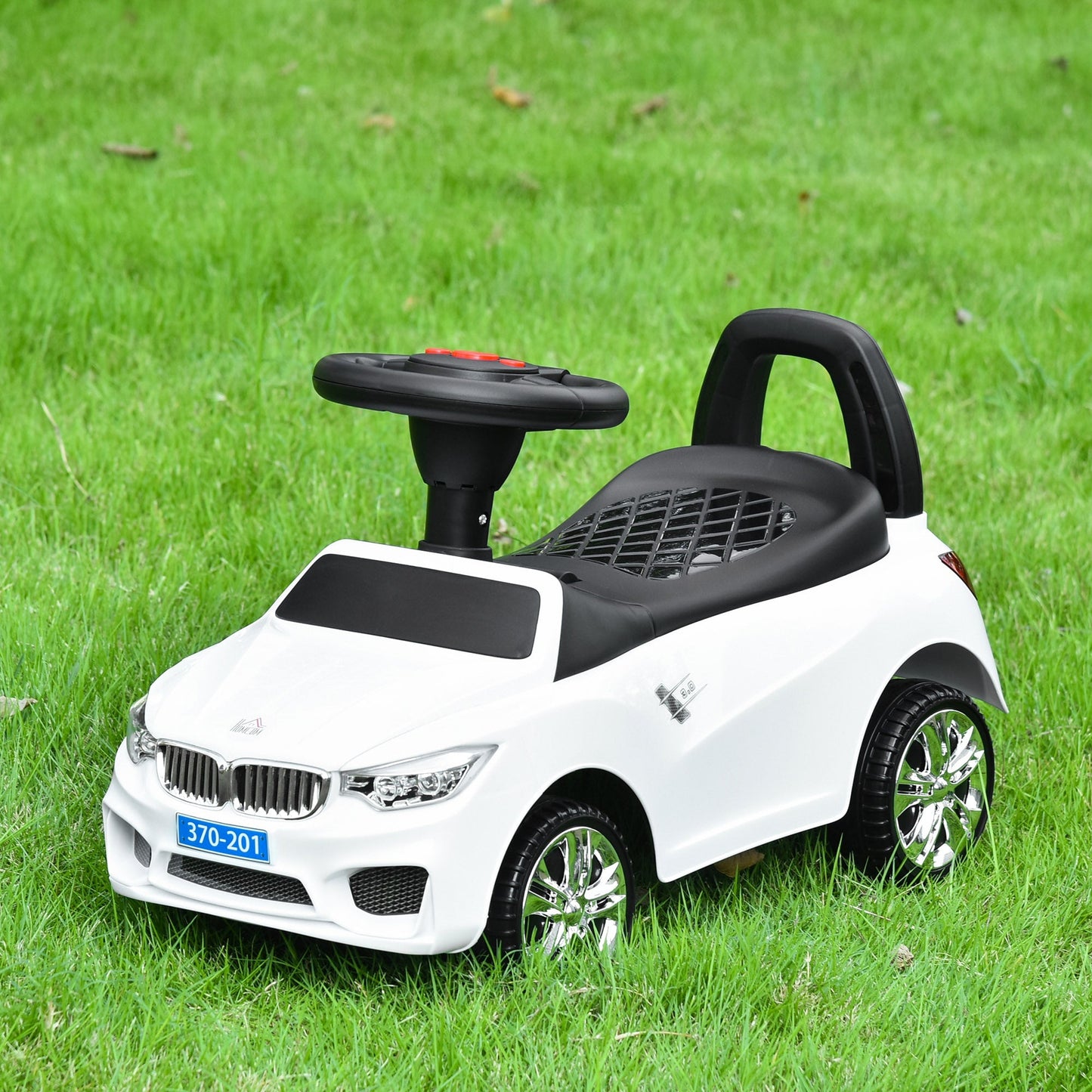 Ride on Sliding Car Baby Walker Horn Music Working Lights Storage No Power White