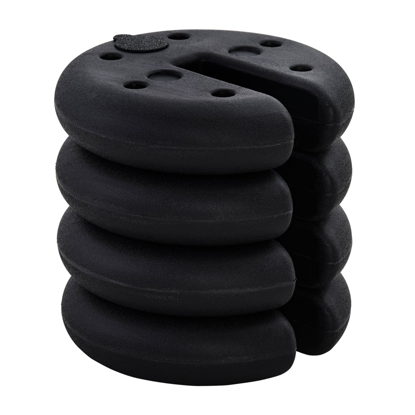 4 Pcs Gazebo Weighted Base Set, HDPE-Black