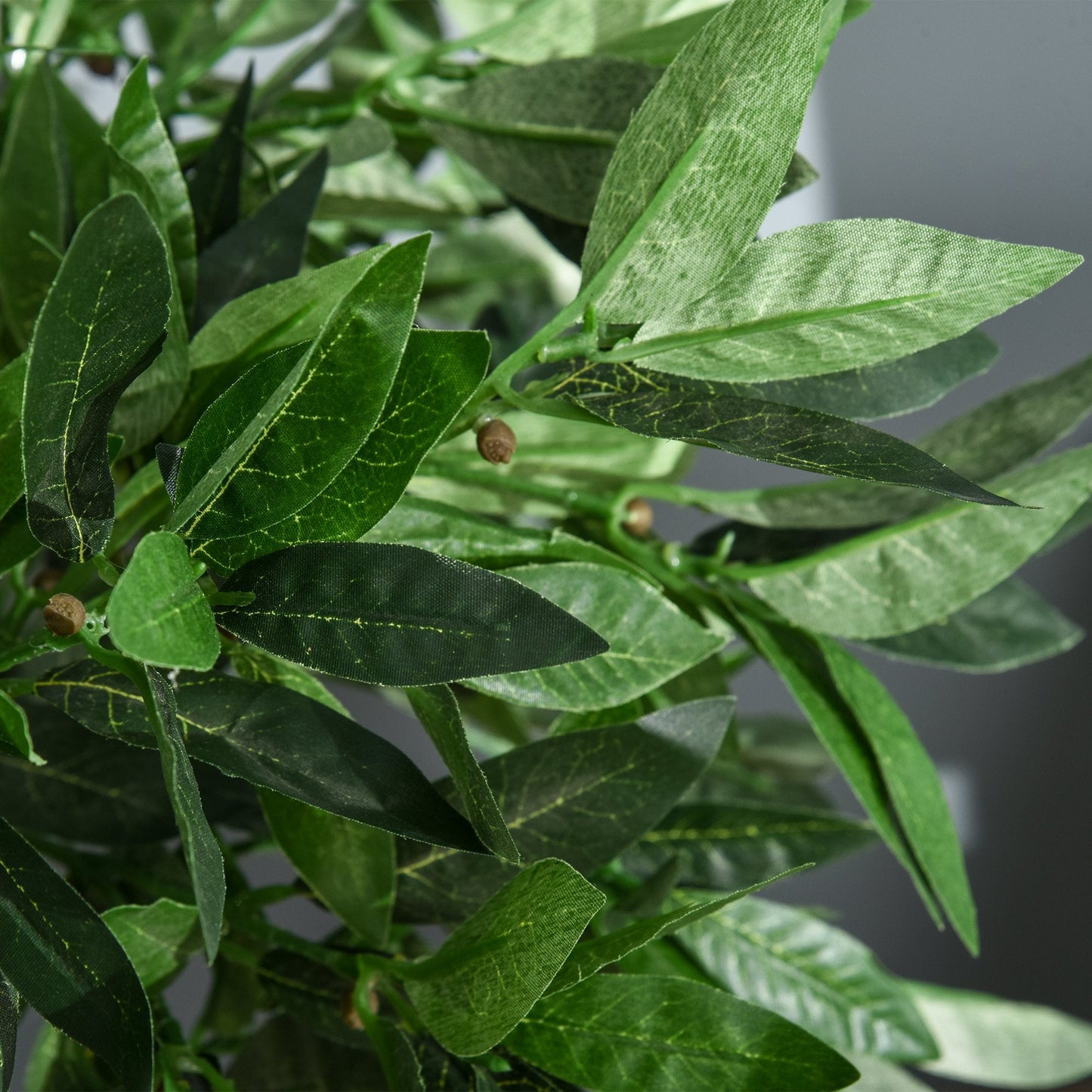 Set of 2 Artificial Topiary Bay Laurel Ball Trees in Pot Indoor Outdoor, 90cm