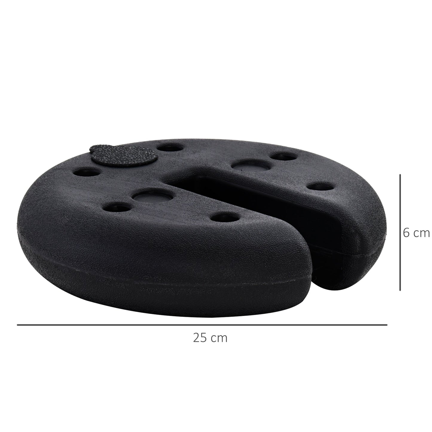 4 Pcs Gazebo Weighted Base Set, HDPE-Black