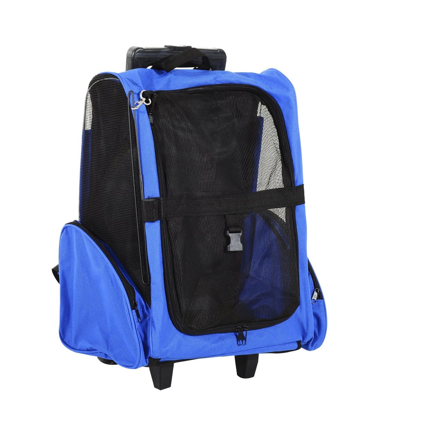 Pet Travel Stroller, Steel Wire Frame-Blue