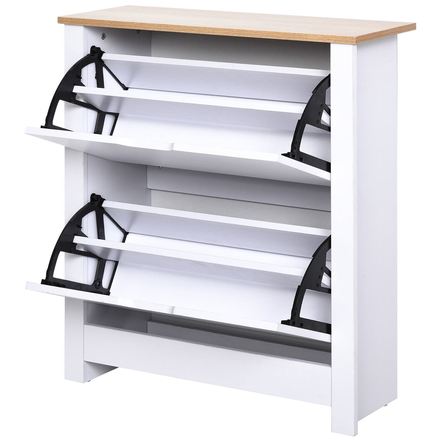 Particle Board 12-Pair Shoe Storage Cabinet White
