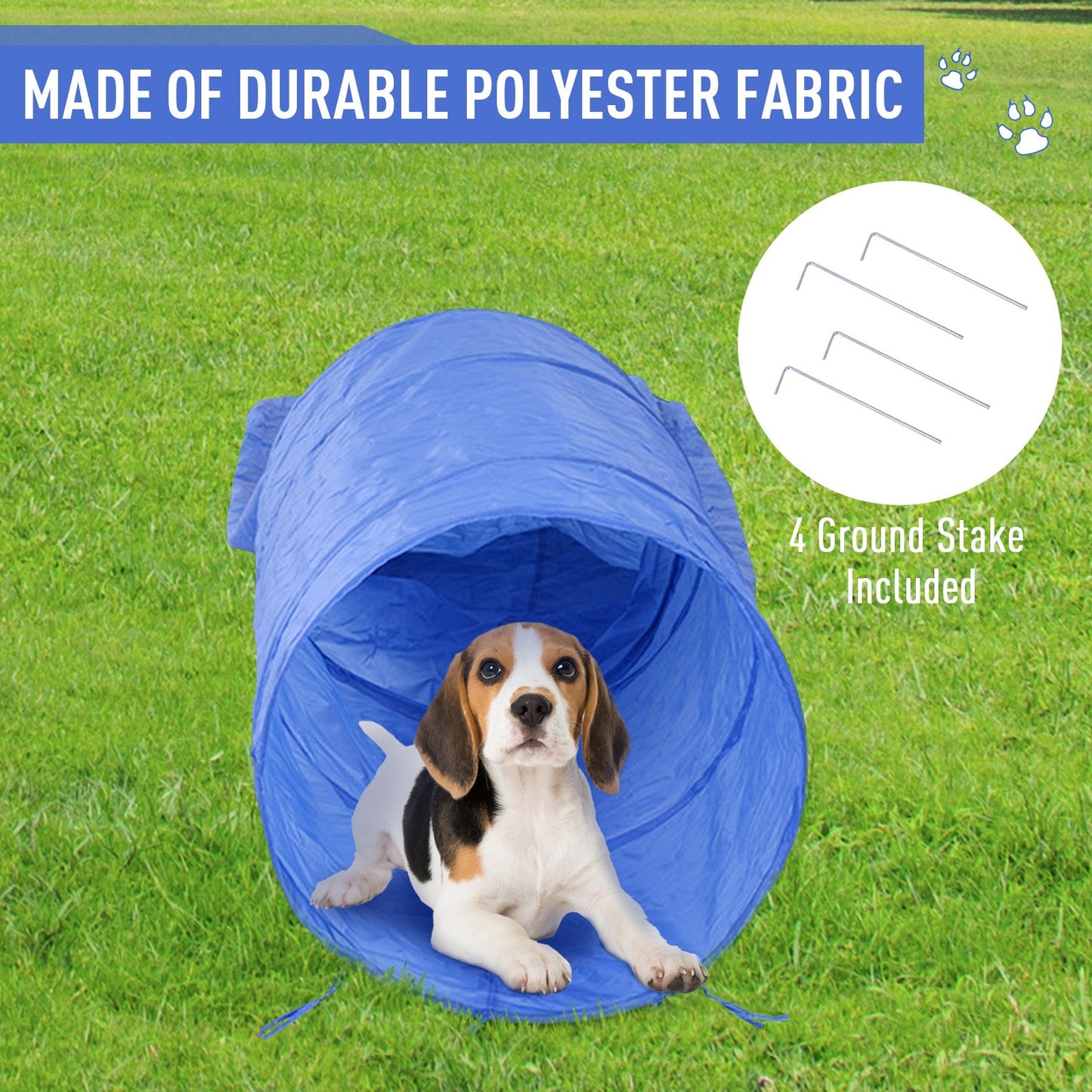 Adjustable Pet Agility Training Set-Blue/Yellow