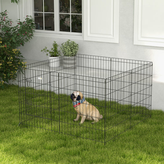 8 Panel DIY Dog Pen with Door for Dogs, Small Animals, Indoor/Outdoor Use, 76cm High