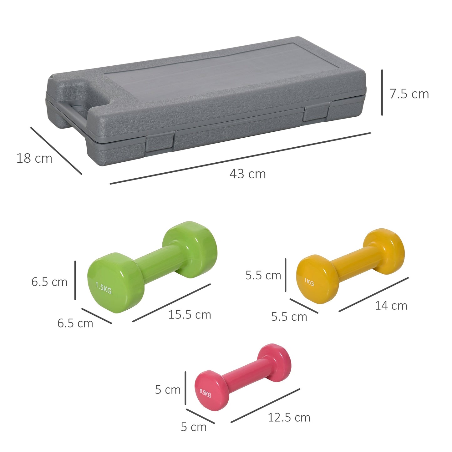 6Kg Dumbbell Set Fitness Weight Set for Men and Women Home Gym Workout