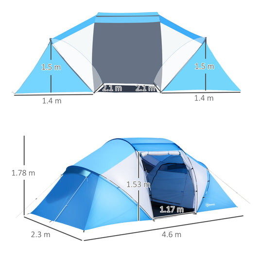460Lx230Wx195H cm Shelter-Blue/White