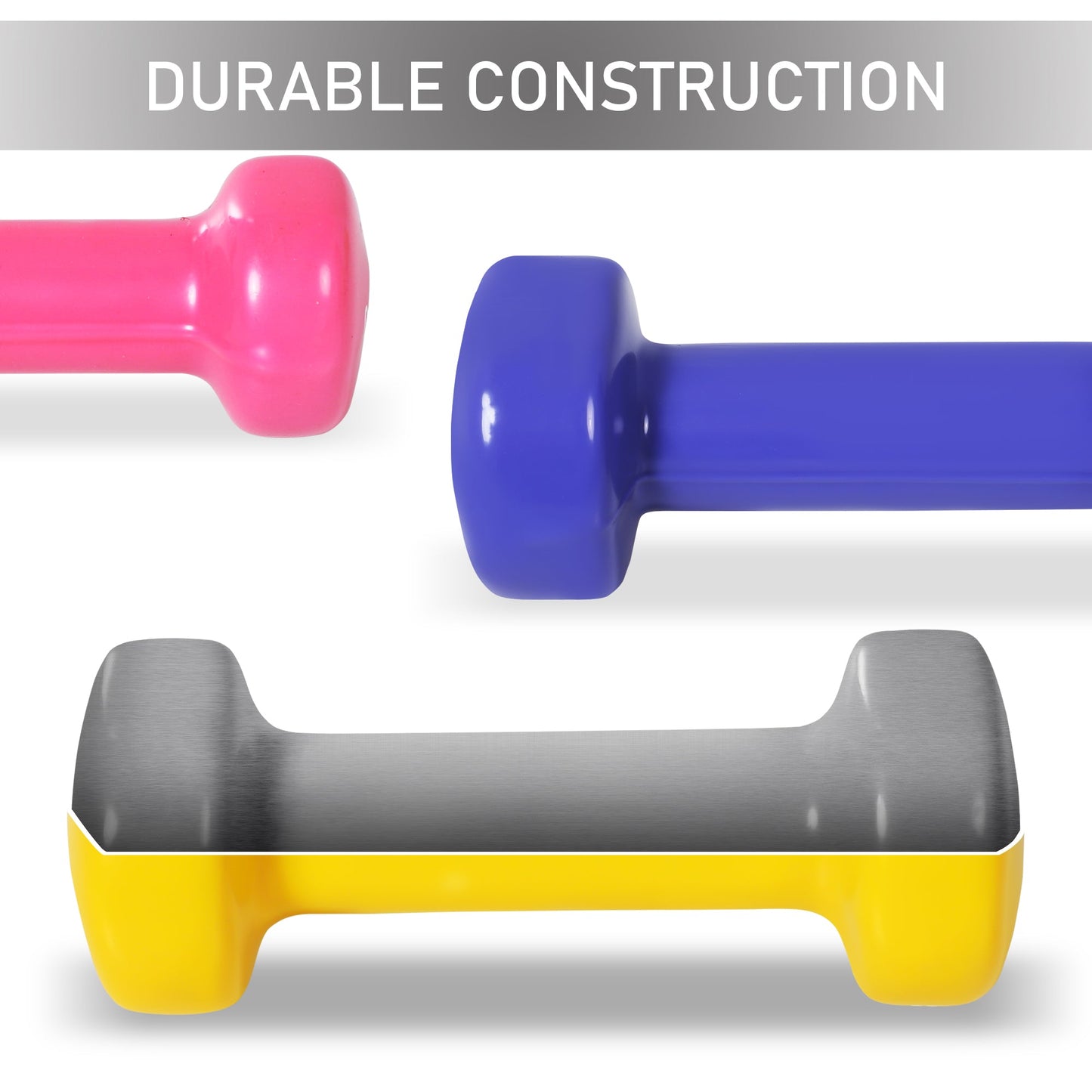 10kg Dumbbell Weights Set with Carry Case Multi Colour Premium Ladies Weight Lifting Set w/