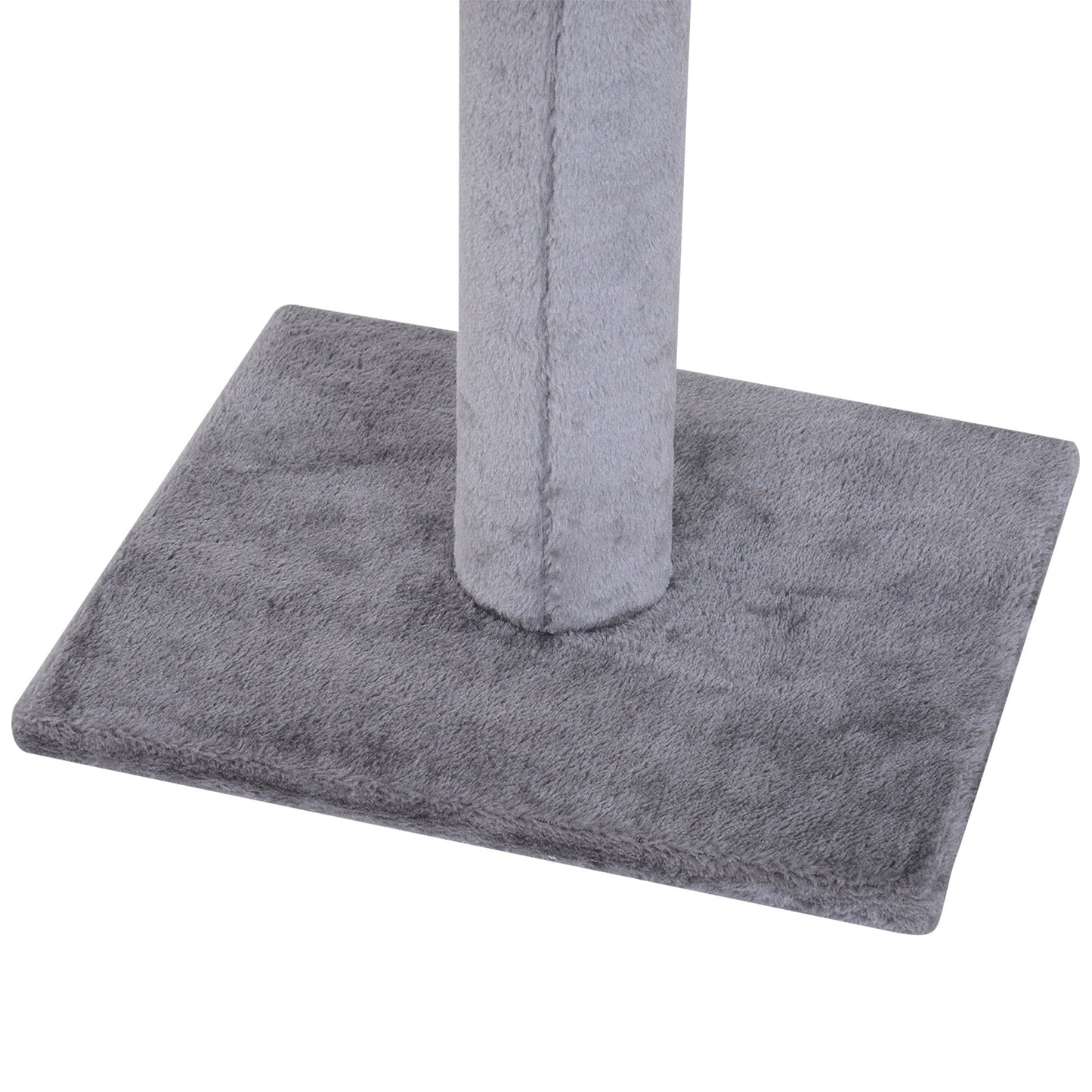 40L x 34W x 230-260H cm Cats Floor to Ceiling Scratching Post w/ 5-Tier Plush Leisure Platforms Grey