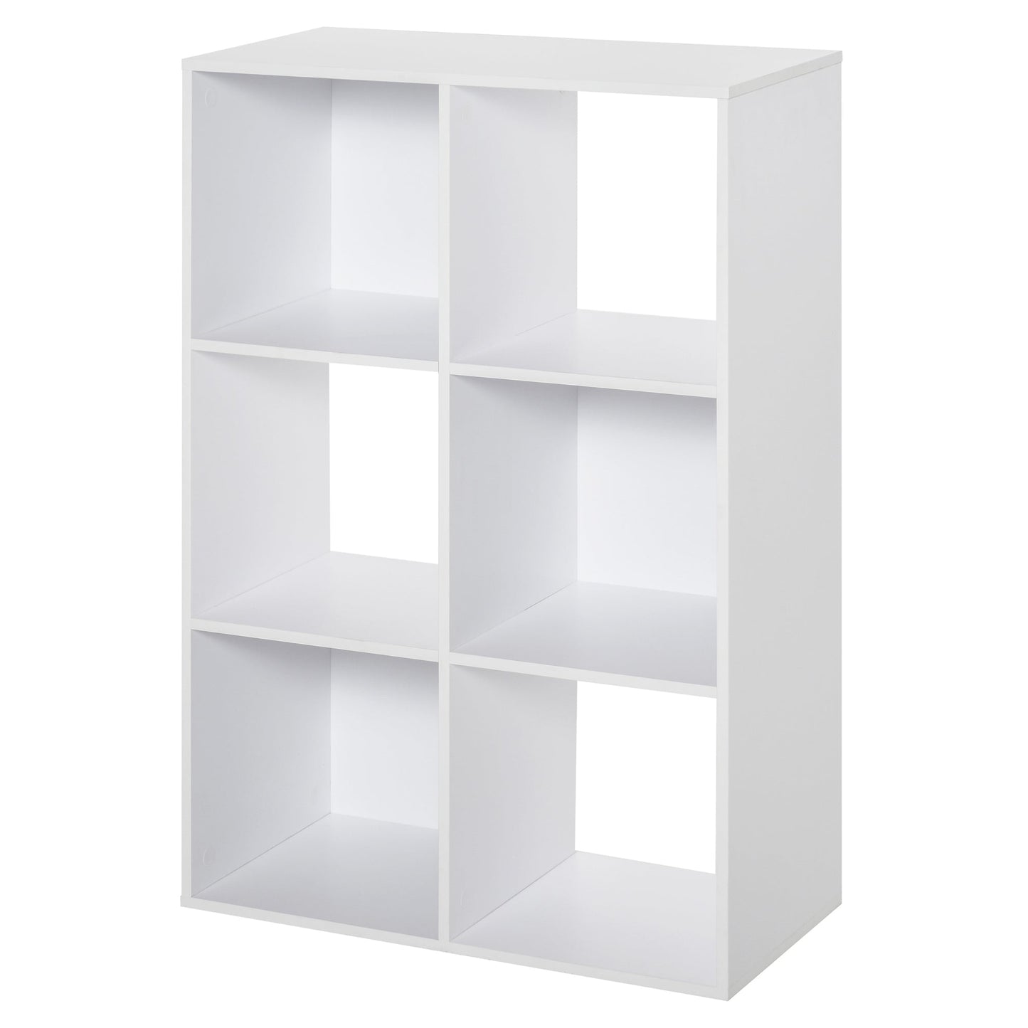 6 Cubes Shelving Cabinet, Particle Board-White