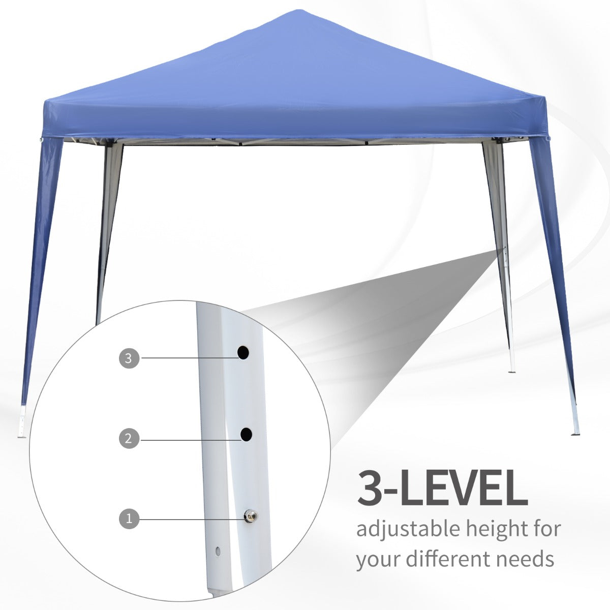 3 x 3 meter Garden Heavy Duty Pop Up Gazebo Marquee Party Tent Folding Wedding Canopy-Blue