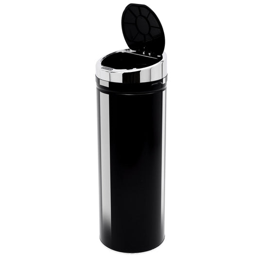 50 L Stainless Steel Sensor Trash Can W/ Bucket-Black