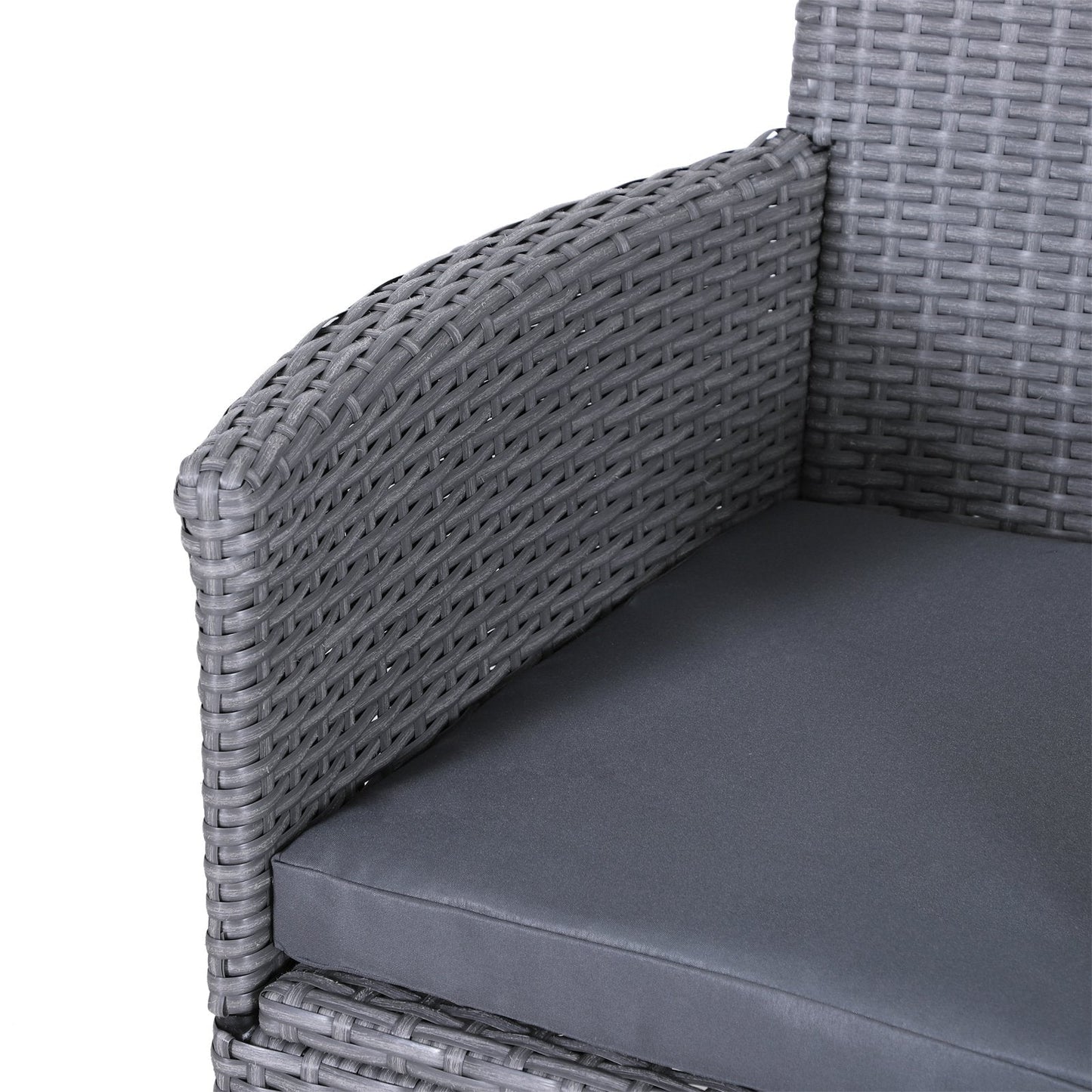 3pc Rattan Coffee Table Set-Grey