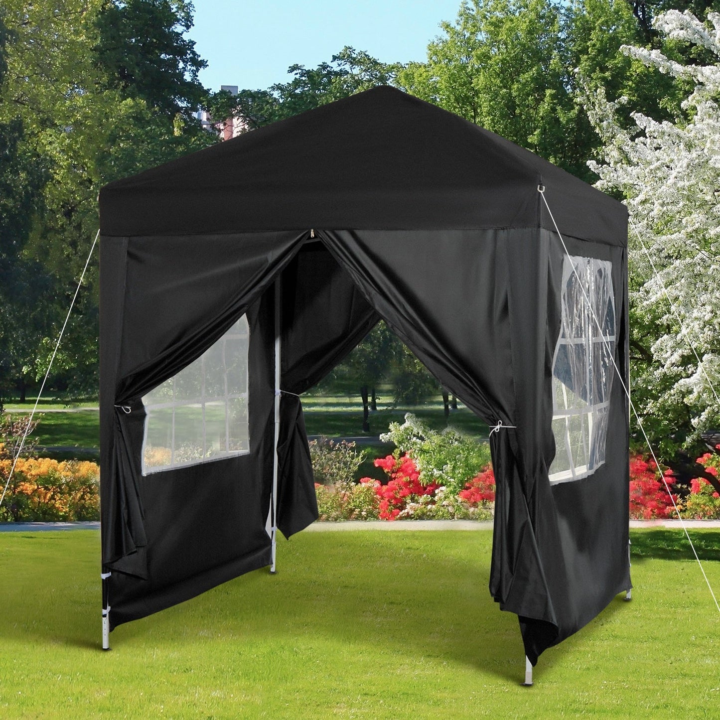 Pop Up Gazebo Canopy, size (2 x 2m)-Black