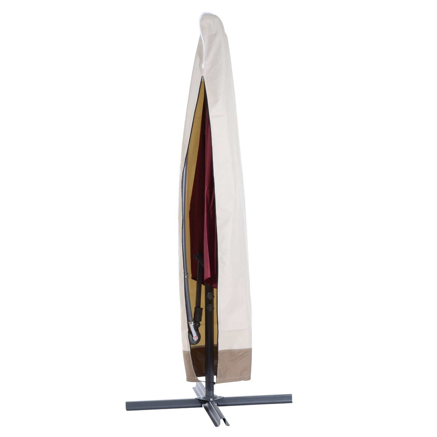 Waterproof Parasol Cover Deluxe Patio Furniture Market Banana Umbrella Cantilever Protector Rain Dust Protective w/Zip