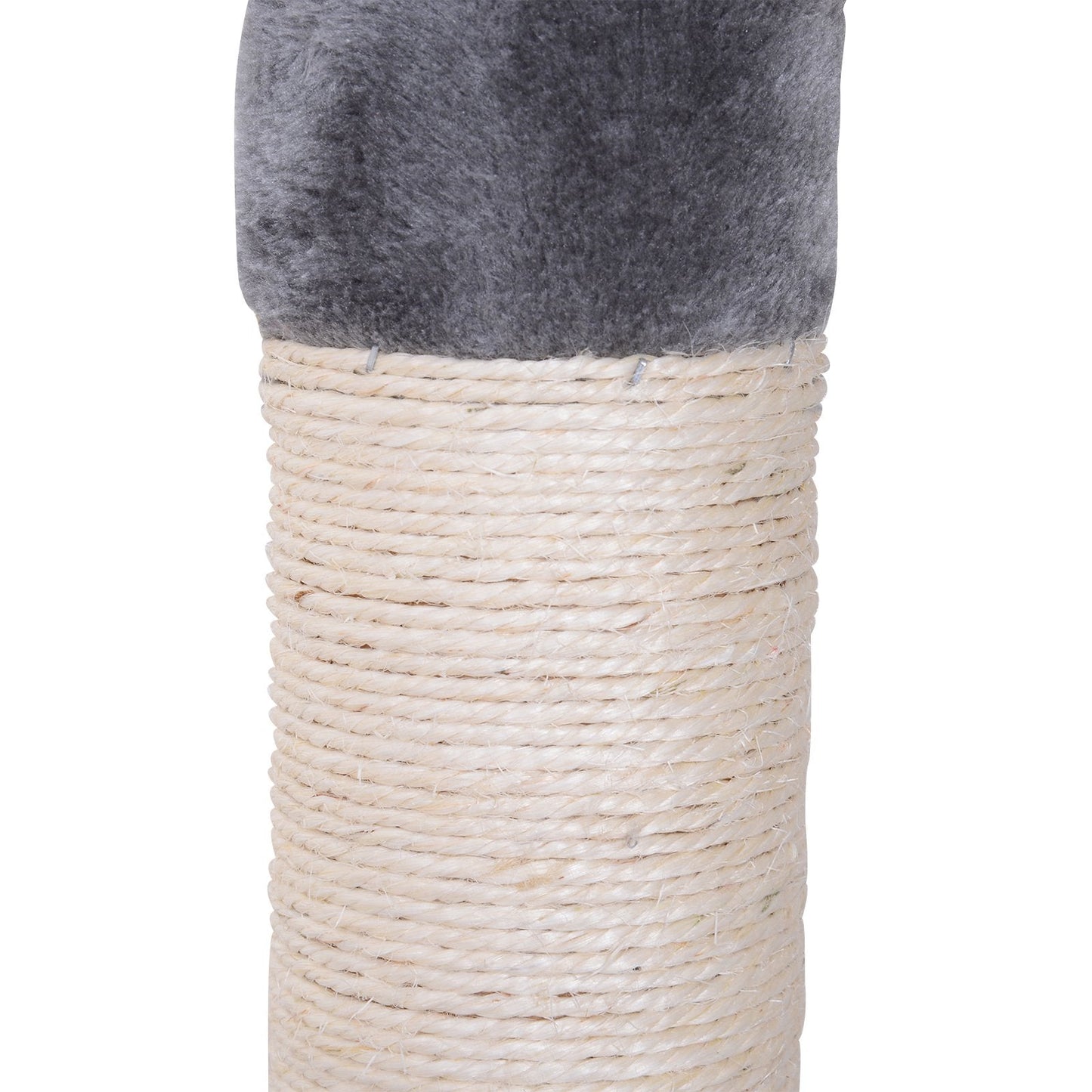 40L x 34W x 230-260H cm Cats Floor to Ceiling Scratching Post w/ 5-Tier Plush Leisure Platforms Grey