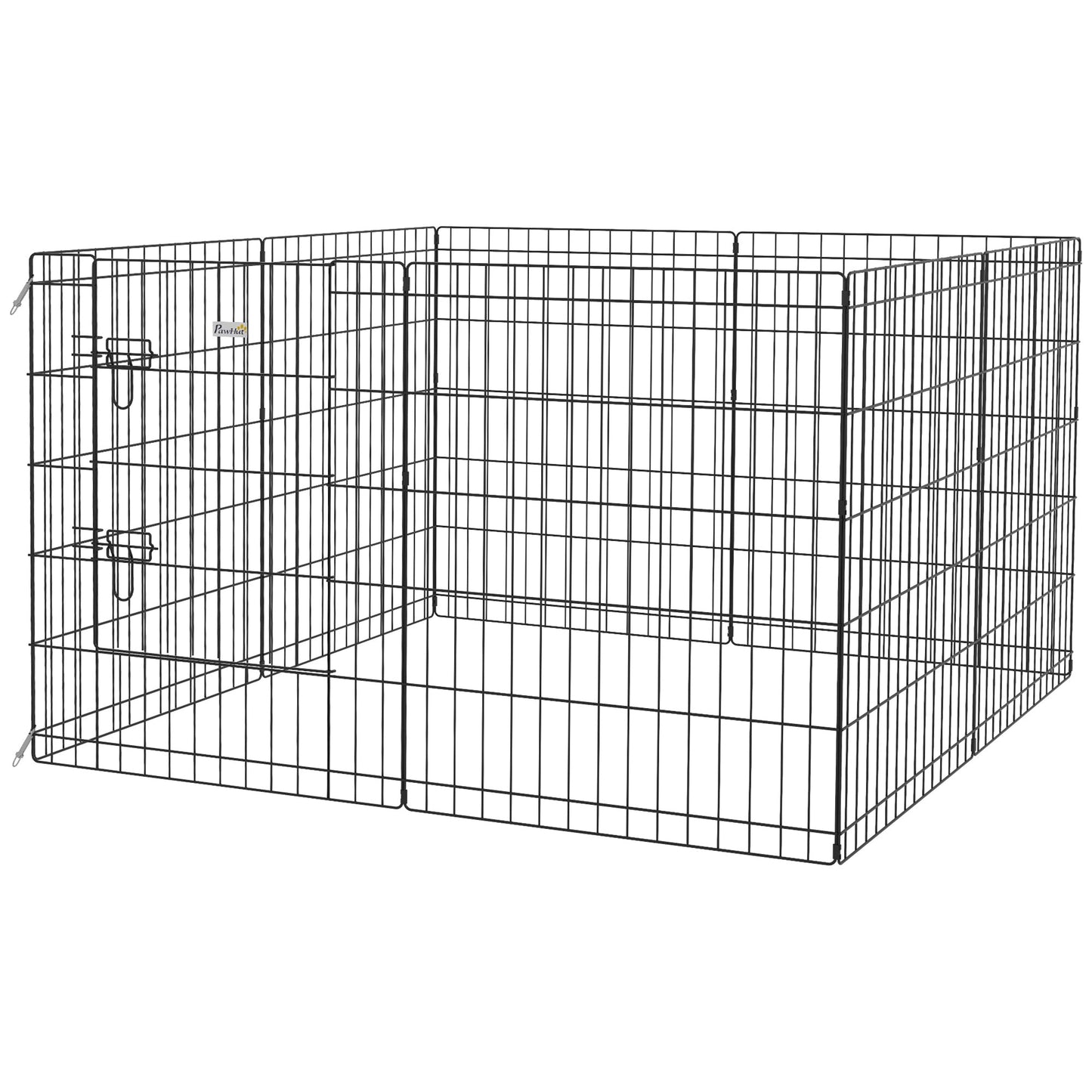 8 Panel DIY Dog Pen with Door for Dogs, Small Animals, Indoor/Outdoor Use, 76cm High