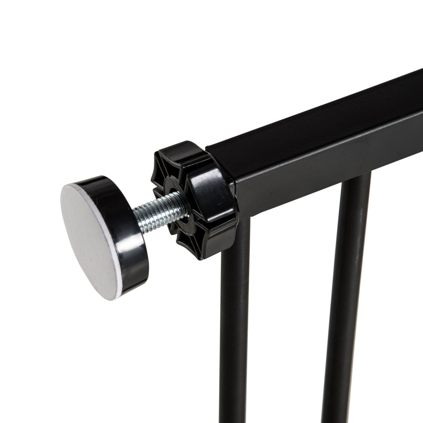 Dog Gate Pet Safety Gate Stair Barrier Auto Close Door Adjustable 76 - 107 cm, Black Wide