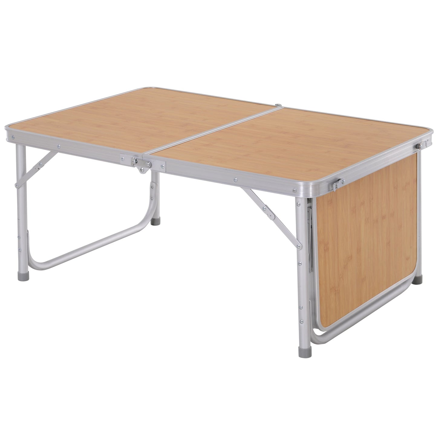 3ft Aluminium MDF-Top Folding Picnic Table Portable Camping Table
