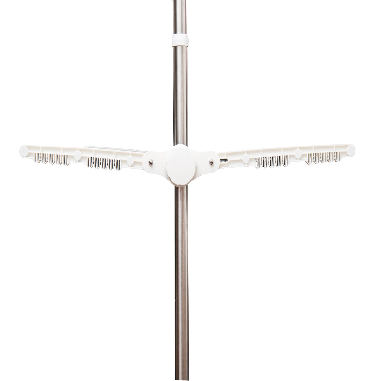 4 Layers Folding Cloth Hanger Stand-White/Silver