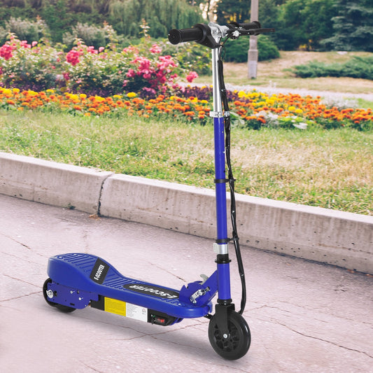 Folding Kids Electric Scooter Ride on Toy, Age 7-14-Blue/Black