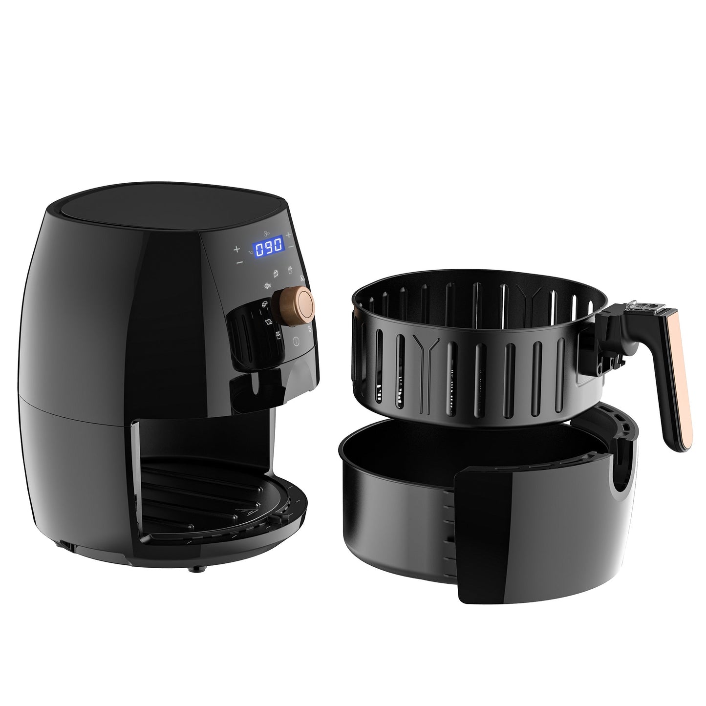 Air Fryer 1700W 5.5L w/ Digital Display Adjustable Temperature Nonstick Basket